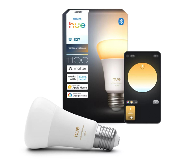 Philips Hue Inteligentna żarówka White Ambiance A60 E27 - 1100lm - 1490232 - zdjęcie 3